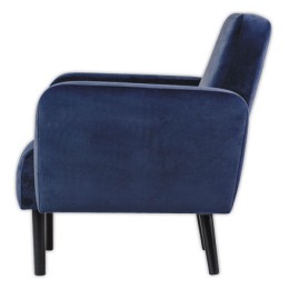 1 Fauteuil LISBOA 1 place Velours bleu monté