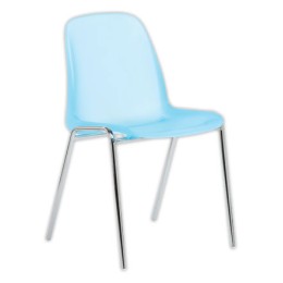 1 Chaise Charlotte translucide bleu