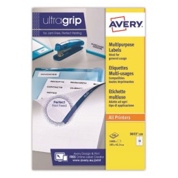 1 Boite de 100 Planches d'étiquettes multiusages 105x42,3 mm soit 1400 étiq/boîte